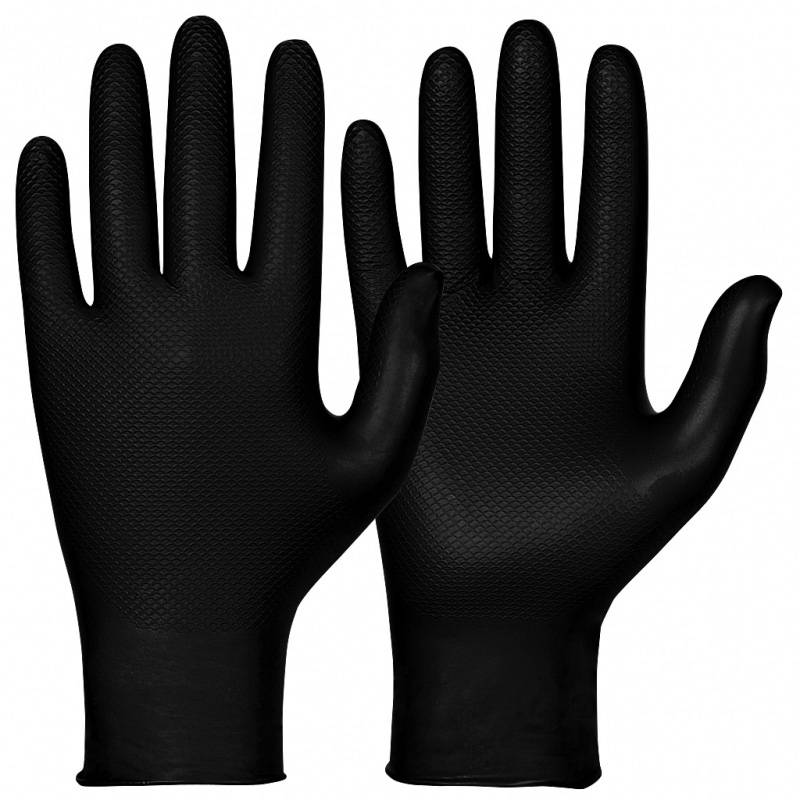High Quality Black Nitrile Detailing Gloves (Box – X-Large)