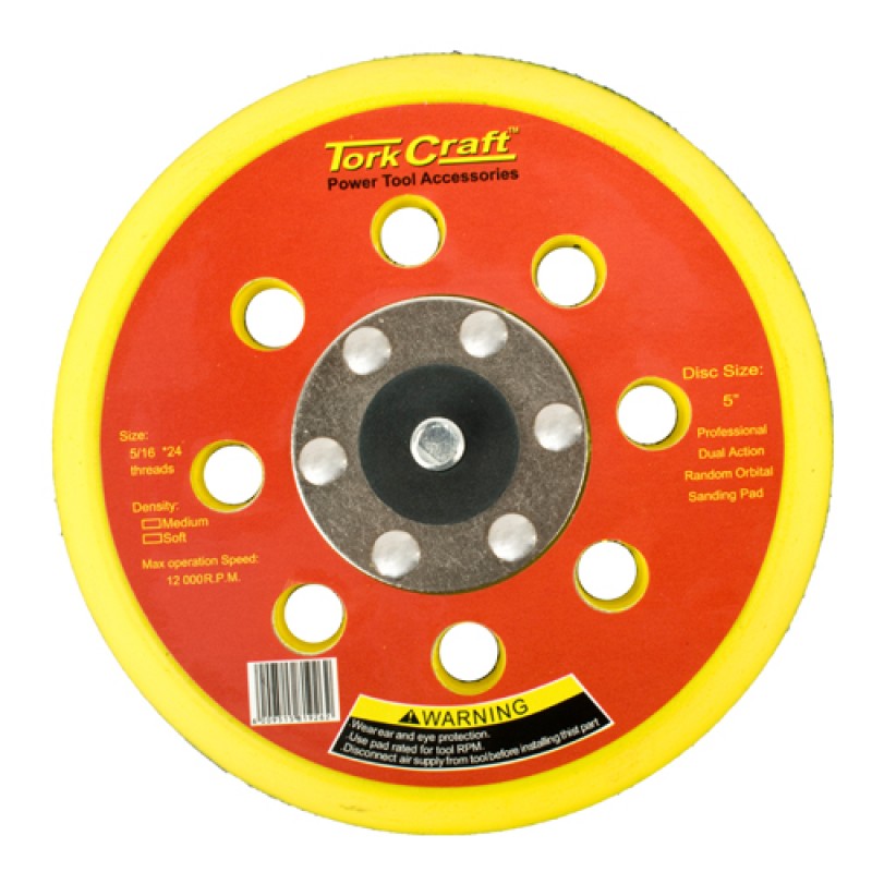 TorkCraft – 8 Hole DA Backing Plate 125mm